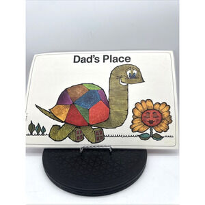 Moppet Mats 1975 Dads Placemat Made In The USA Turtle Colorful 70s
